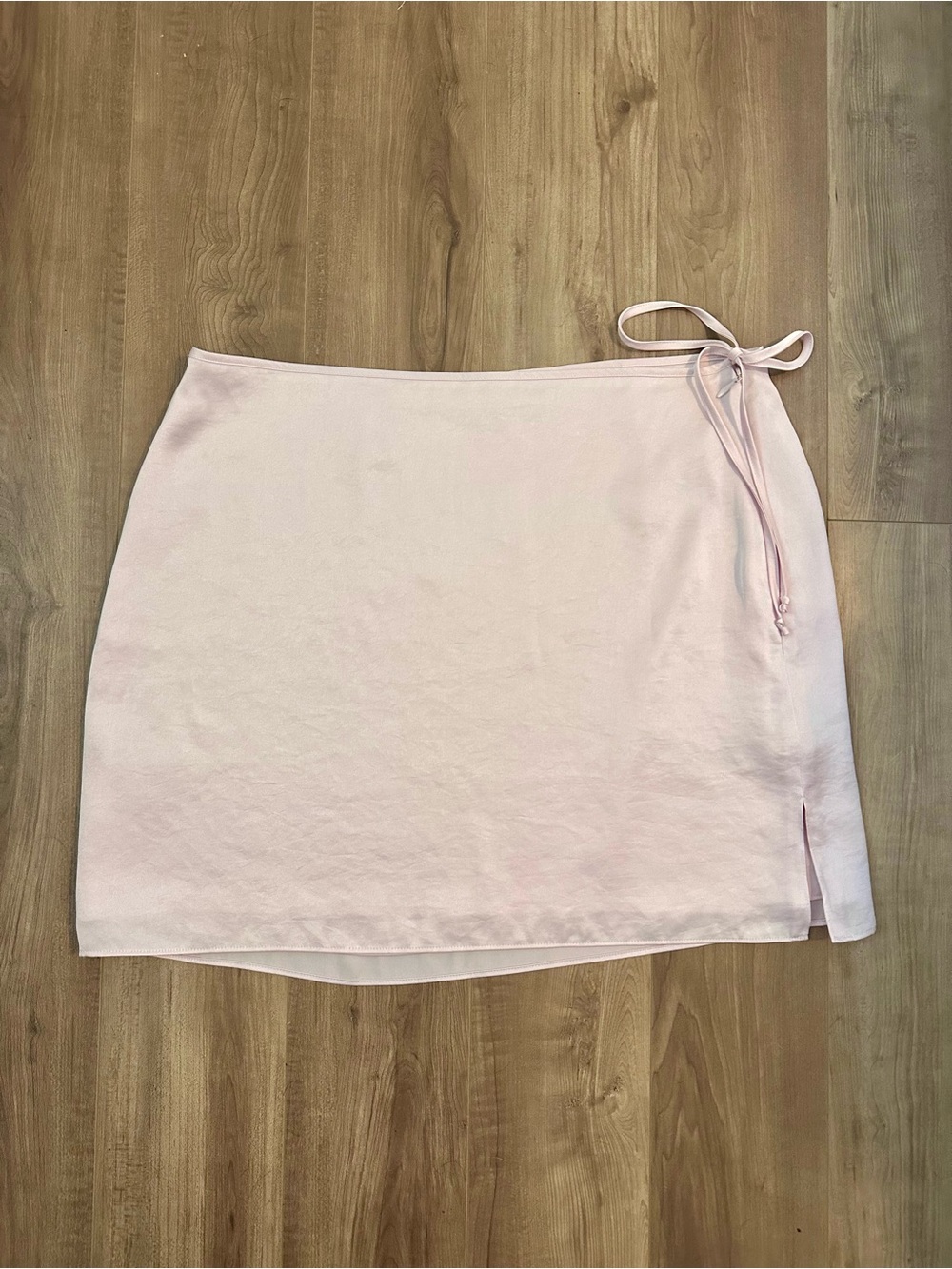 Wilfred Light Pink Tie Mini Skirt